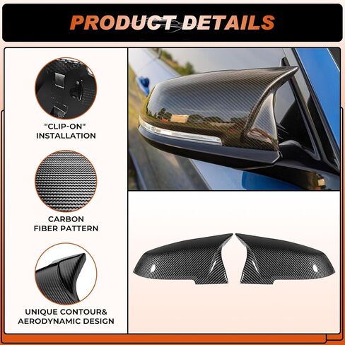 ACLONG Side Mirror Cover Caps Glossy Black Rearview Mirror Covers Fit for Ford Explorer 2016 2017 2018 2019-2 PCS in Kuwait