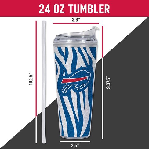 كوب أكريليك قياسي بوزن 24oz من Rico Industries NCAA Ohio State Buckeyes مع غطاء مفصلي، كوب مزدوج الجدار مرخص رسميًا مع قش in Saudi Arabia