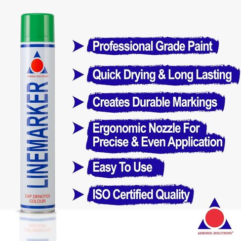 Line Marker, Grass and Road Spray Paint, Athletic Field Striping Paint Spray -White 26 Fl Oz (Pack of 6) in Saudi Arabia