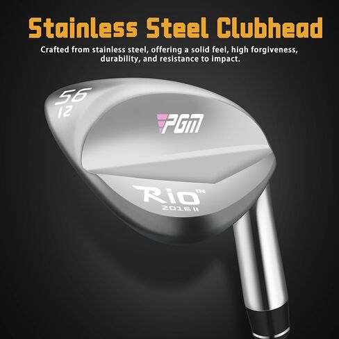 PGM Golf Wedge for Men - 52 Degree Gap Wedge Sand Wedge Lob Wedge Right Hand - Low Center of Gravity - Milled Face for More Spin - Easily Escape from Bunker in Kuwait