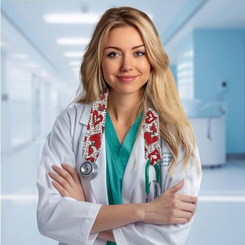LedBack 4 حزمة غطاء سماعة الطبيب للممرضات بسط سماعة الطبيب أغطية واقية الوردي القلب سماعة الطبيب كم عالمي صالح سماعة الطبيب الملحقات لعيد الحب in Kuwait