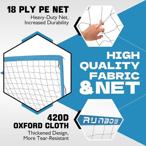 RUNBOW 11x5.5',9x5',6x4' FT Metal Frame Soccer Goal for Backyard Kids Adult Junior Teenager Large Soccer Net with Carry Bag in Saudi Arabia
