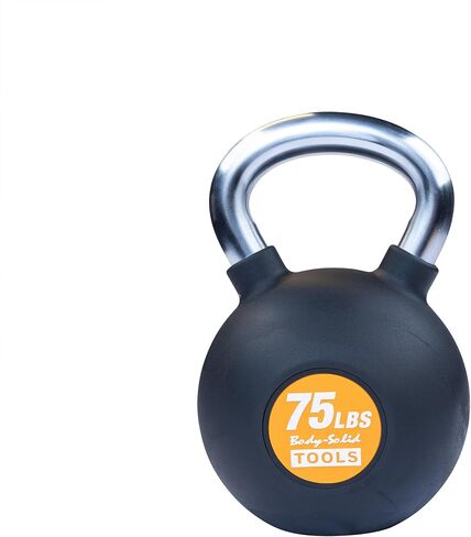 أدوات الجسم الصلبة (KBZ) أجراس Kettlebell من الحديد الزهر من 5 و10 و15 و20 رطلاً إلى 80 رطلاً مع وزن ملون مطلي بالمطاط ومقبض غير قابل للانزلاق، جرس Kettlebell لمعدات تدريب القوة المنزلية والتجارية in Kuwait