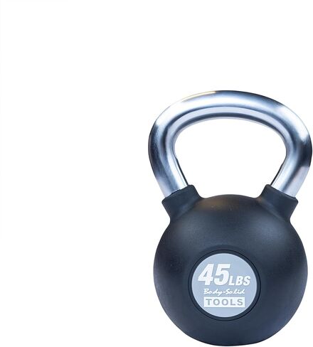 أدوات الجسم الصلبة (KBZ) أجراس Kettlebell من الحديد الزهر من 5 و10 و15 و20 رطلاً إلى 80 رطلاً مع وزن ملون مطلي بالمطاط ومقبض غير قابل للانزلاق، جرس Kettlebell لمعدات تدريب القوة المنزلية والتجارية in Kuwait