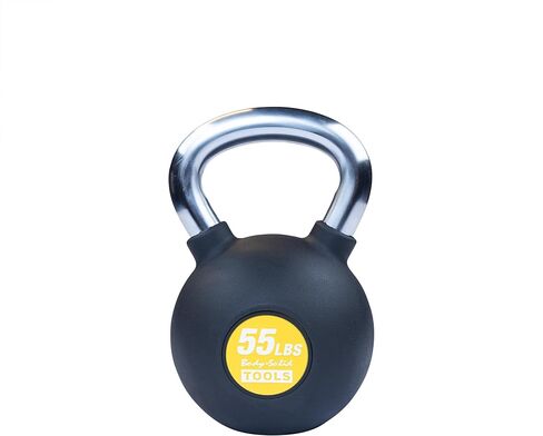 أدوات الجسم الصلبة (KBZ) أجراس Kettlebell من الحديد الزهر من 5 و10 و15 و20 رطلاً إلى 80 رطلاً مع وزن ملون مطلي بالمطاط ومقبض غير قابل للانزلاق، جرس Kettlebell لمعدات تدريب القوة المنزلية والتجارية in Kuwait