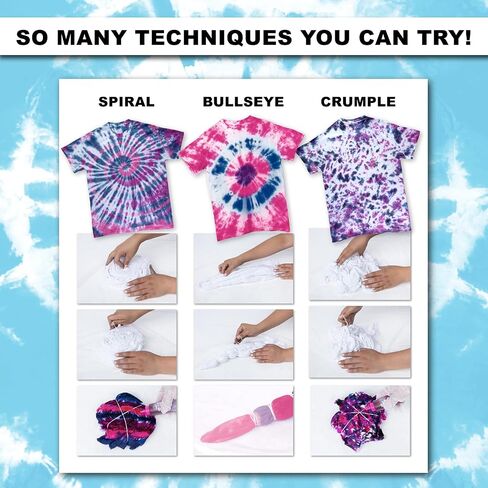 TULIP POSY ONE TIE TIE-DYE Party لـ 5 ، 15 ألوان قوس قزح للنسيج in Kuwait