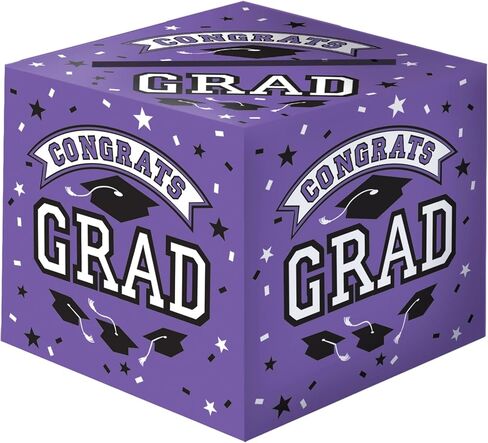 Impressive Orange Grad Cardholder Paper Box - 12" x 12" (1 Count) - Perfect for Graduation Parties, Showers & Events in Saudi Arabia