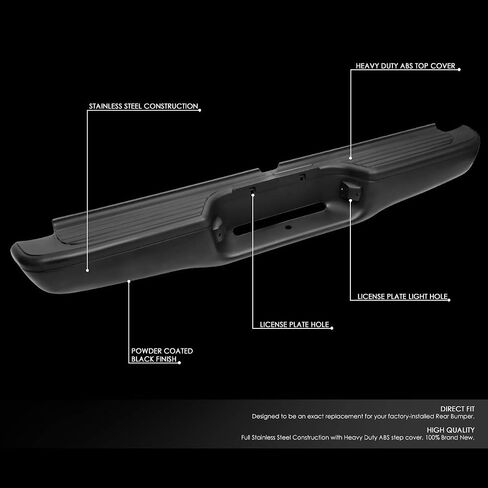 DNA Motoring ZTL-Y-0122 Chrome Finish Carbon Steel Rear Step Bumper Compatible with 1995-2004 Tacoma in Saudi Arabia