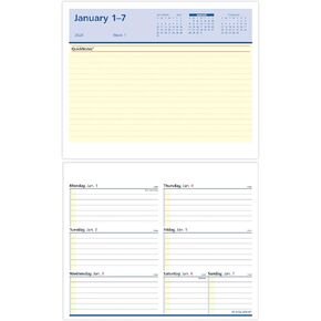 AT-A-GLANCE 2025 Desk Calendar Refill, Daily, 3-1/2" x 6", Standard, Loose-Leaf, QuickNotes (E5175025)