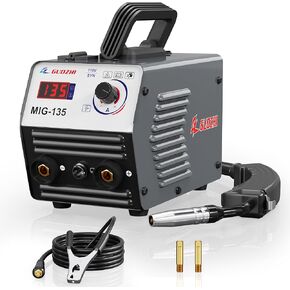 GZ GUOZHI 140A MIG Welder, 3 in 1 Welder FLUX MIG/ARC/Lift TIG Multi-Process Mig Welder, 110V Welding Machine, Welder Machine 110v Flux Core Welder with Welding Gun