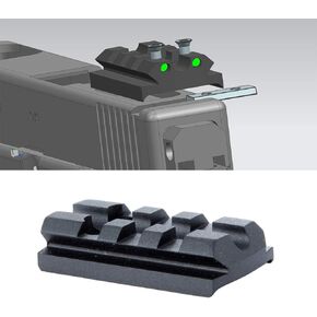لوحة جبل Sight Tufok تناسب Glock 17 19 22 23 26 27 34 السكك الحديدية لتثبيت مسدس Red Dot Sight