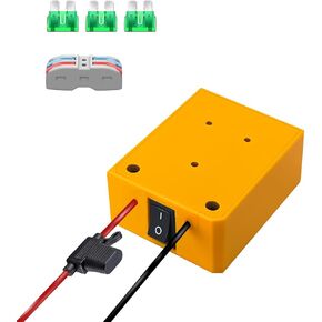 EID 2 Pack for Power Wheels Adapter Fit for Dewalt 20V Battery, with Wire Connector, 14 Gauge Wire, 30Amp Fuse, DIY Use for Rc Car, Robotics, Rc Truck, Work Lights (NO Battery)