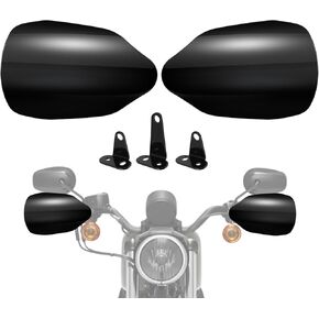 Benlari Stainless Steel Handguards, Larger Hand Guards Fit for Harley Sportster Touring Street Glide Road King Electra Glide 2007-2023, Upgrade Bracket Fit for Hydraulic Clutch & Cable Clutch Style