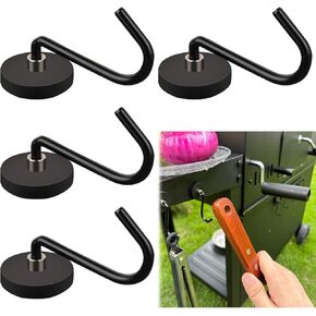 Magnetic Grill Hooks, Heavy Duty Magnetic Utensil Rack with 5 Hooks, Strong Magnetic BBQ Tool Rack, Grill Accessories for Traeger Blackstone Pit Boss Camp Chef Z Grills Smoker