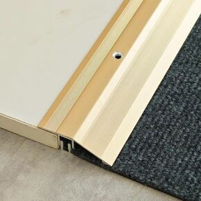 Aluminum Floor Transition Strip, Door Threshold Ramp Reducer,35.4inch with Base Flooring Edging Trim,for Doorways Carpet Tile Laminate LVT Wheelchair,Height Adjustment:9-16mm