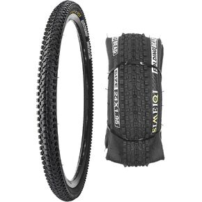 24 X 1.95 Inch Folding Bike Tires with 3mm Anti Puncture Proof Protection for Mountain Bicycles
