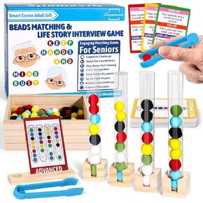Color Sorting Dementia Activities for Seniors, Alzheimers Products for Elderly, Memory Matching Games for Adults with Life Story Interviews, Gifts for Older Women Men