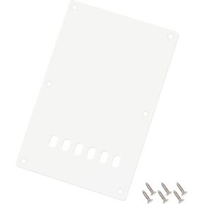 Banworks 4 Ply Strat Backplate 6-Hole Electric Guitar Trem Tremolo Cover for Chinese-Made Squier Strat ST JT/HGB-02 White Pearl