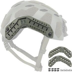 Qavctw Tactical Helmet Rail Mount Accessory Side Rails Kit for High Cut Fast Helmet with Screws