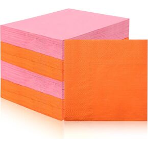 160 Pcs Orange And Blue Paper Napkins Navy Blue Napkins 5 * 5 Inch Disposable Luncheon Napkins Colorful Dinner Napkins Beverage Napkins Bulk For Wedding Birthday Party Graduation Dinner Bar Picnic