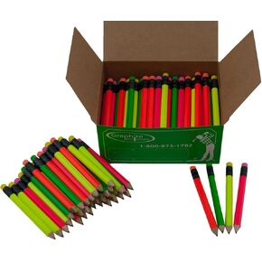 Graphite Pen & Pencil Company Red Hexagonal Golf Pencils (144 Count, Pre Sharpened, Non Toxic)