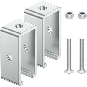 Channel Trolley Track Hanger Bracket for Strut Channel, 1-5/8" Intermediate Support Hanger Bracket for All 1-5/8" Channel Trolley Track (Silver 4 Pack)