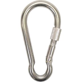 Snorkel Master Scuba Choice SS Snap Hook Carabiner Boat Marine Clip with Screw 25mm Opening, 16 cm, Gold