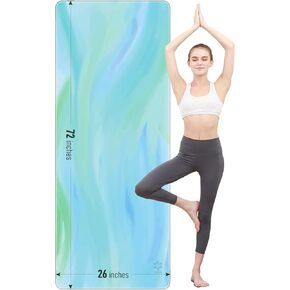 Sportneer Yoga Mat - 72" x 26" x 4mm Thick Extra Long and Wide Non Slip Exercise & Fitness Mat for for All Types of Yoga, Pilates & Floor Workouts, Home Gym Studio, (Gradient Blue) - (Gradient Pink)
