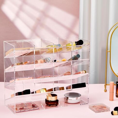 Acrylic Pen Organizer Storage Vertical Marker Organizer Acrylic Pen Display Holder for Office Desk Desktop Stationery Pencil Storage(Black,13 x 4 x 10.2 Inch) in Kuwait