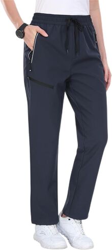 MoFiz Women's Hiking Pants Insulated Outdoor Snow Ski Pants Warm Winter Soft Shell with Zipper Pockets in Kuwait