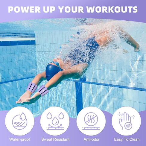 Adjustable Wrist & Ankle Weights for Women and Men, 1 Pair(1 Lb Each) Silicone Weighted Bangles for Yoga Fitness Pilates Gym Exercise in Saudi Arabia