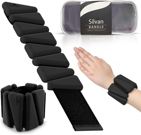 Wrist weights bangles set of two (1lb each)Ankle Weights for Women - 1lb Pair | Adjustable Wrist and Ankle Bangles for Yoga, Walking, Running, Barre, Pilates, Cardio & Aerobics | Premium Weighted Bands for Men & Women | Home & Gym Workouts in Saudi Arabia