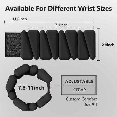 Wrist Weights, Ankle Weights for Women Men, With Wrist Brace，Silicone Wrist Weighted Bangles - Adjustable Arm Weights Bangles,Wrist Weights for Workout, Running, Yoga, Swimming，2 Lbs(1Lbs Each) in Saudi Arabia