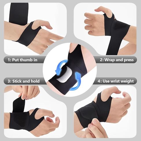 Wrist Weights, Ankle Weights for Women Men, With Wrist Brace，Silicone Wrist Weighted Bangles - Adjustable Arm Weights Bangles,Wrist Weights for Workout, Running, Yoga, Swimming，2 Lbs(1Lbs Each) in Saudi Arabia