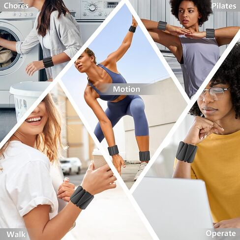 Wrist Weights, Ankle Weights for Women Men, With Wrist Brace，Silicone Wrist Weighted Bangles - Adjustable Arm Weights Bangles,Wrist Weights for Workout, Running, Yoga, Swimming，2 Lbs(1Lbs Each) in Saudi Arabia