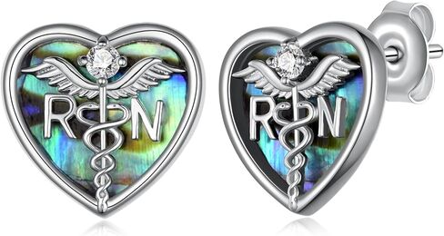 هدايا ممرضة أقراط ممرضة 925 الفضة الاسترليني القلب السماعة أقراط ممرضة مجوهرات هدايا للنساء الفتيات التمريض طبيب طالب الطب in Kuwait