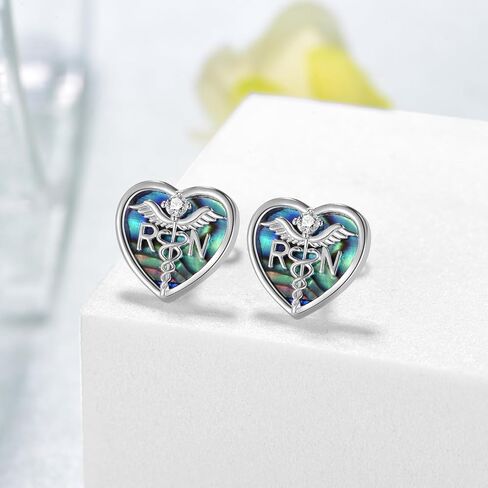 هدايا ممرضة أقراط ممرضة 925 الفضة الاسترليني القلب السماعة أقراط ممرضة مجوهرات هدايا للنساء الفتيات التمريض طبيب طالب الطب in Kuwait