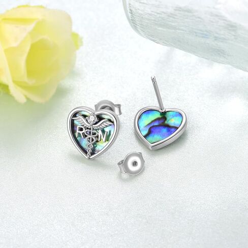 هدايا ممرضة أقراط ممرضة 925 الفضة الاسترليني القلب السماعة أقراط ممرضة مجوهرات هدايا للنساء الفتيات التمريض طبيب طالب الطب in Kuwait