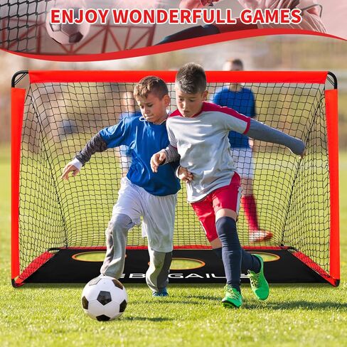 هدف كرة القدم من باجيل، شبكة كرة قدم 2 في 1 مع أهداف، مدرب كرة قدم منبثق مقاس 6 × 4 أقدام للفناء الخلفي مع قطعة قماش مستهدفة قابلة للفصل وحقيبة حمل، لعبة كرة قدم ممتعة للاستخدام الداخلي والخارجي للأطفال والمراهقين in Kuwait