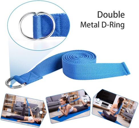2 Pack Yoga Blocks 9"x 6"x 4" EVA Foam Blocks with Strap, High Density Block for Support and Deepening Poses in Saudi Arabia