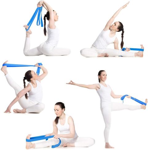 2 Pack Yoga Blocks 9"x 6"x 4" EVA Foam Blocks with Strap, High Density Block for Support and Deepening Poses in Saudi Arabia