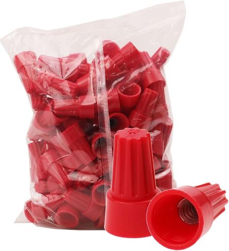 Fidioto 100pcs SP4 Yellow Electrical Wire Connectors Screw Terminals, 18-12 AWG Spring Insert Twist Nuts Caps Connection Assortment Set, Portable Wire Caps for Quick Connection in Saudi Arabia