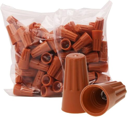 Fidioto 100pcs SP4 Yellow Electrical Wire Connectors Screw Terminals, 18-12 AWG Spring Insert Twist Nuts Caps Connection Assortment Set, Portable Wire Caps for Quick Connection in Saudi Arabia