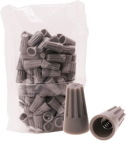 Fidioto 100pcs SP4 Yellow Electrical Wire Connectors Screw Terminals, 18-12 AWG Spring Insert Twist Nuts Caps Connection Assortment Set, Portable Wire Caps for Quick Connection in Saudi Arabia