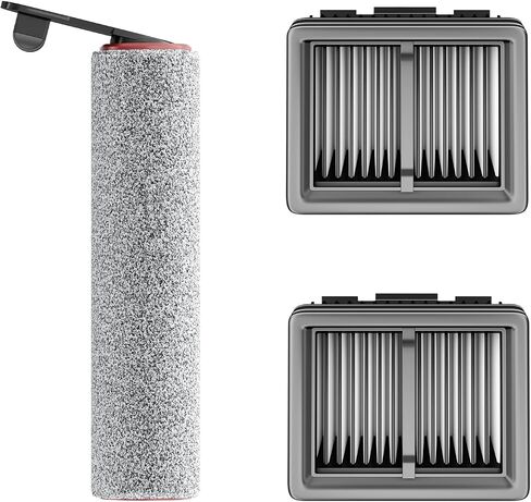 Replacement Vacuum Filters Roller Brushes Compatible with Dreame H12 Pro Wet Dry Vacuum Cleaner, Efficient Replacement Filters for Clean Floors (【H12Pro】2 Brush) in Saudi Arabia