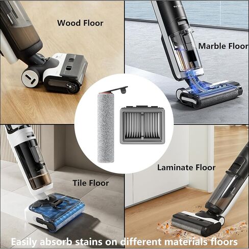 Replacement Vacuum Filters Roller Brushes Compatible with Dreame H12 Pro Wet Dry Vacuum Cleaner, Efficient Replacement Filters for Clean Floors (【H12Pro】2 Brush) in Saudi Arabia