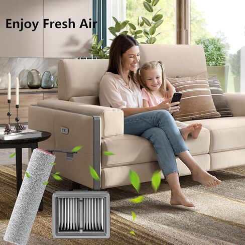 Replacement Vacuum Filters Roller Brushes Compatible with Dreame H12 Pro Wet Dry Vacuum Cleaner, Efficient Replacement Filters for Clean Floors (【H12Pro】2 Brush) in Saudi Arabia