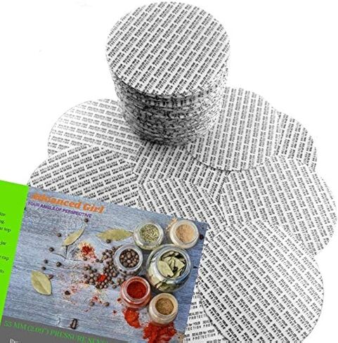 Pressure Sensitive Torque Activated Seals Cap Liners - 53mm (2.09") - 200 PCS -Made in USA- for Glass & Plastic Bottles & Containers - No Induction Sealer Needed - Black (200) in Kuwait