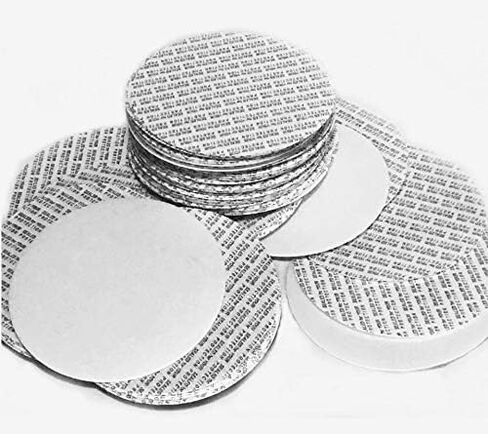 Pressure Sensitive Torque Activated Seals Cap Liners - 53mm (2.09") - 200 PCS -Made in USA- for Glass & Plastic Bottles & Containers - No Induction Sealer Needed - Black (200) in Kuwait