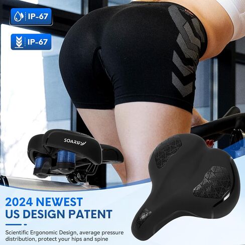 Comfort Bike Seat, Bicycle Seat for Men Women,Waterproof Bike Saddle Replacement for City Bikes, Exercise Bikes, Cruiser, City Bikes in Saudi Arabia